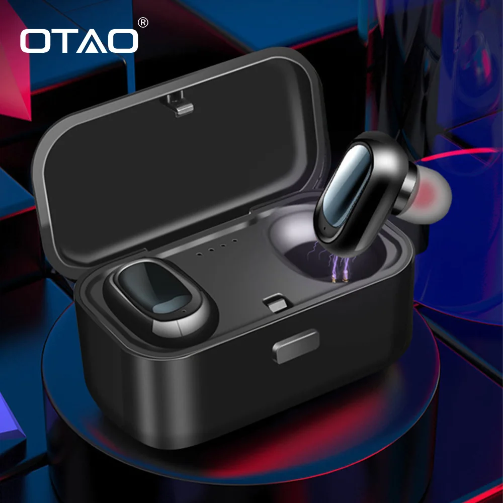 OTAO наушники вкладыши TWS с 5 0 Беспроводной Bluetooth HiFi стерео наушник мини гарнитура