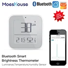 Умный Bluetooth-термометр с яркостью светильник чувствительным датчиком температуры и влажности в реальном времени с приложением Tuya Smart