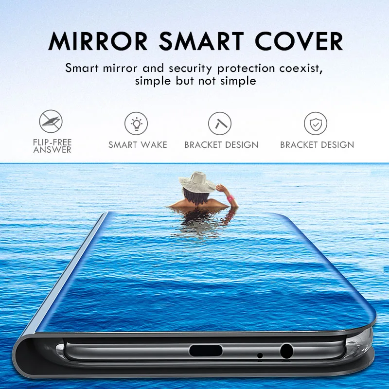 New Smart Mirror Phone Case For Samsung Galaxy S20 Ultra S10 S9 S8 Plus S7 S6 Edge Note 8 9 10 Lite A3 A5 A7 J3 J5 J7 2017 Cover | Мобильные
