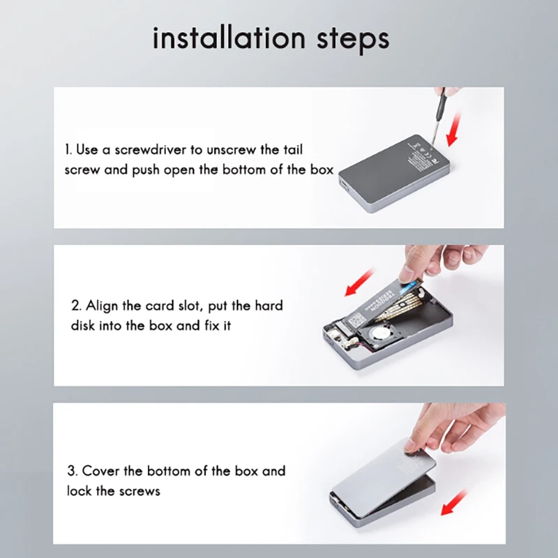 

ORICO Mobile Hard Disk Box M.2 NVMe High-Speed Solid State SSD External Box PCIE Built-in Fan Hard Disk Box