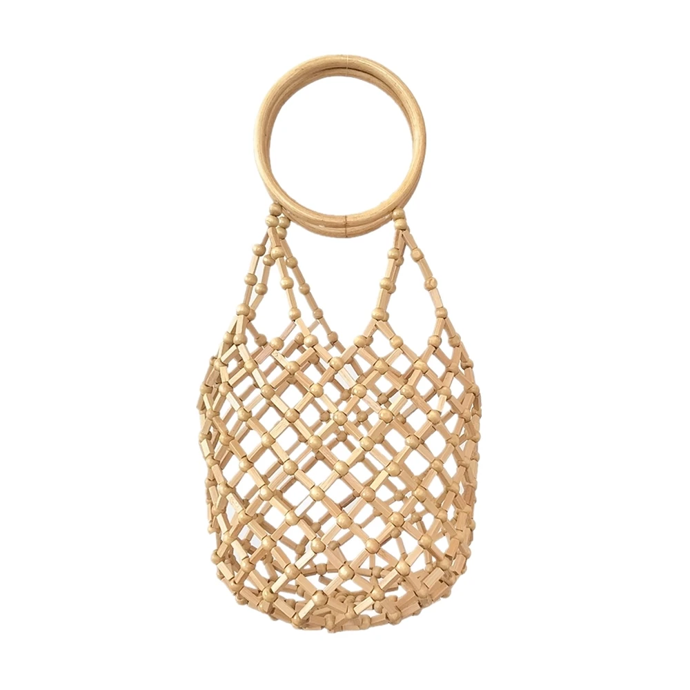 Бамбуковые сумки женские летние пляжные для путешествий ручная работа Плетеная