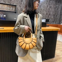 luxury handbag women bags retro hand bags for women 2021 half moon design totes satchel solid color crossboy shoulder bag