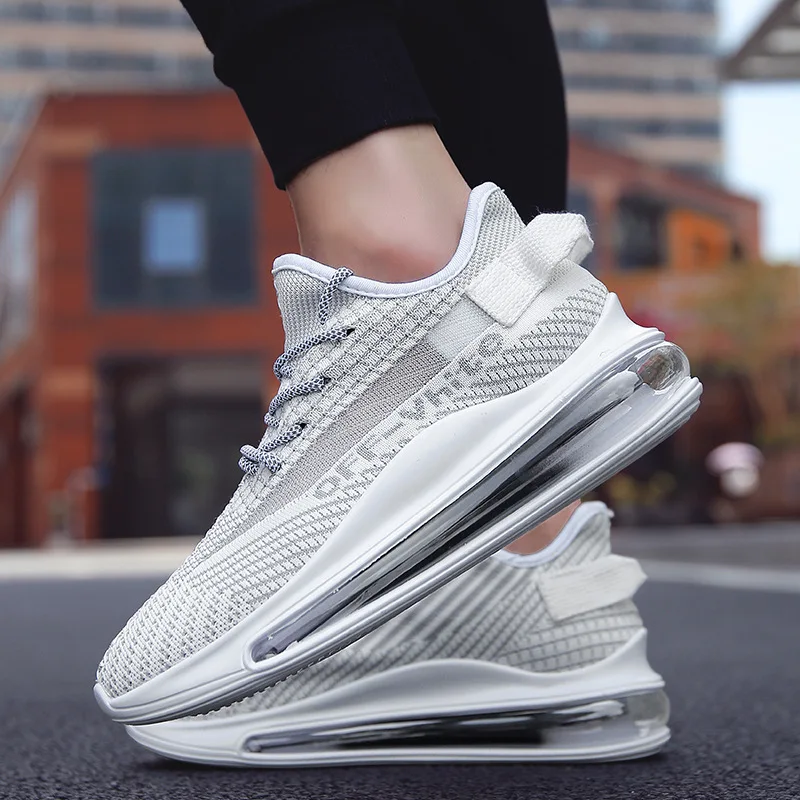 

Summer Air Cushion Running Shoes Coconut 350 Series Men And Women Tennis Shoe Mesh Fashion White And Black Sneakers Size 46