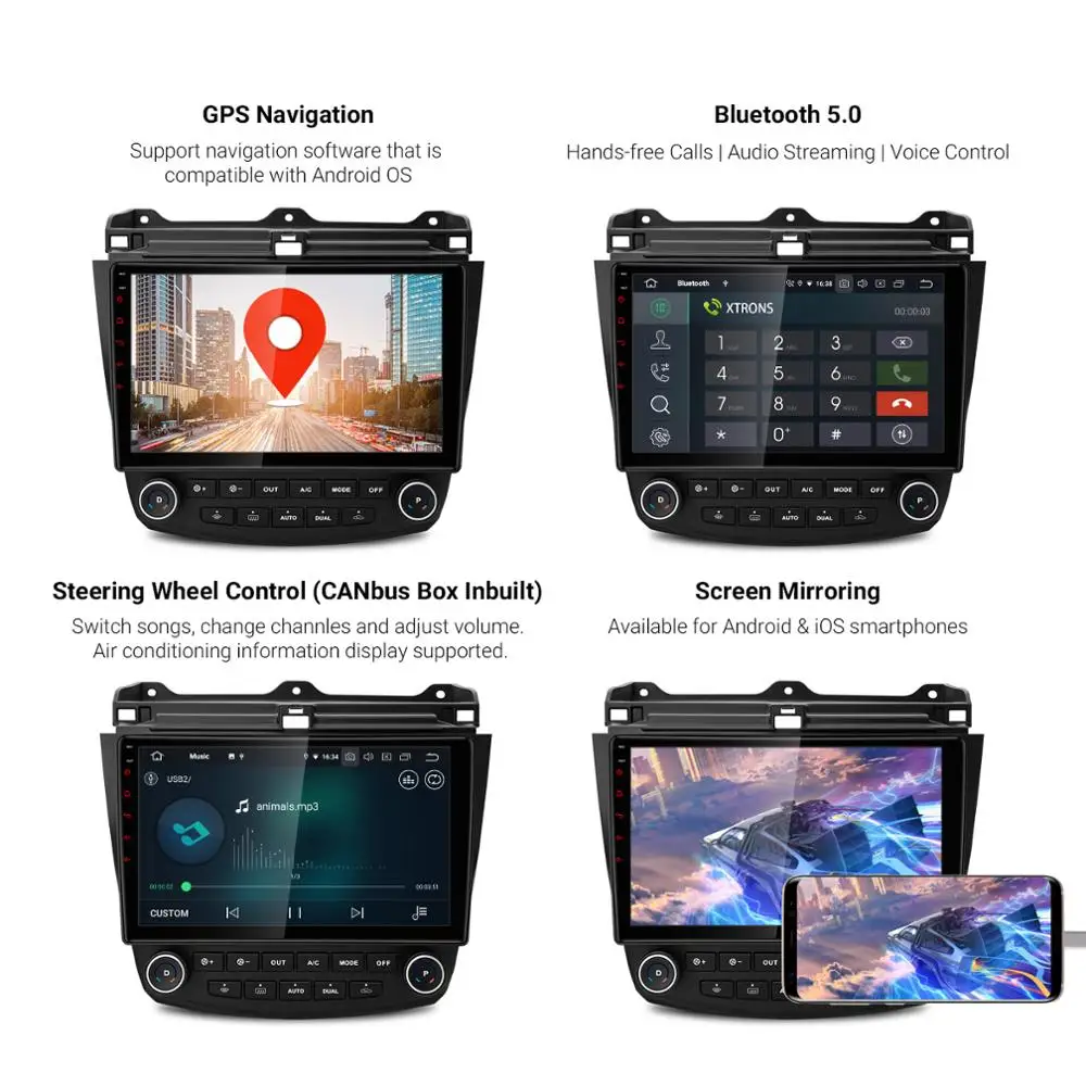 Автомобильный мультимедийный плеер XTRONS стерео система на Android 10 1 с GPS