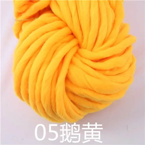 05 yellow 250 г 36 м супер толстая натуральная Мериносовая Шерсть Толстые пряжи войлочная шерстяная фитильная пряжа для прядения ручного вязания пряжа зима теплая - Цвет: 05 yellow