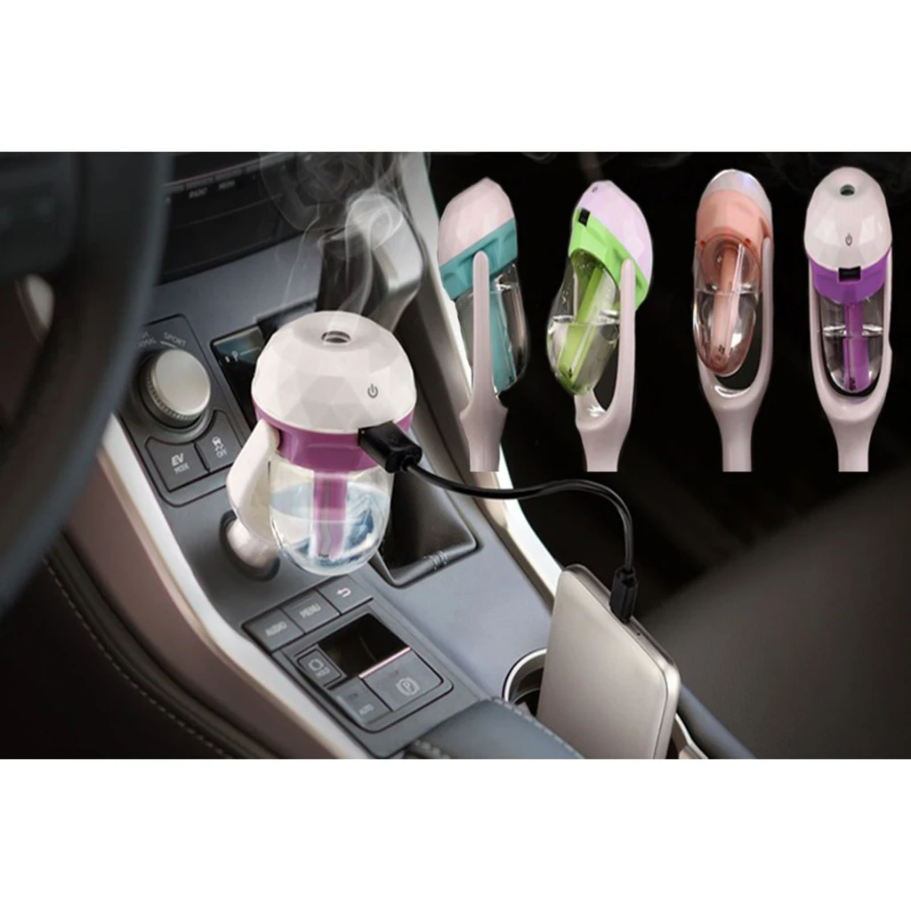 Авто 12V USB мини Автомобильный увлажнитель воздуха очиститель Арома диффузор