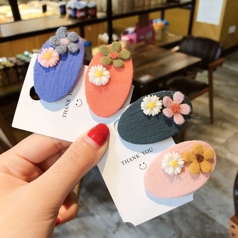 Милые женские чехлы из ткани капли воды Bb клип печатные цветочные шпильки