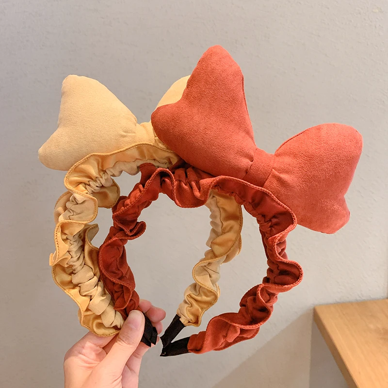 Интернет знаменитости Милая повязка на голову с бантом женский корейский стиль