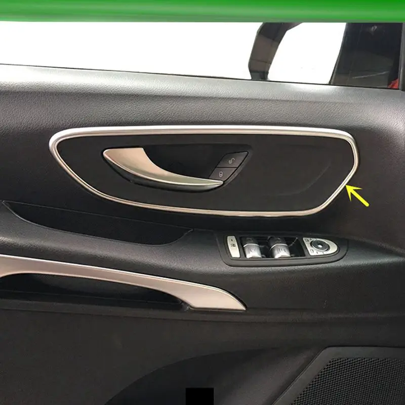 

2PCS Car Door Pull Doorknob Handle Bowl Molding Cover Kit & 2PC ABS Middle Control Air Conditioning Panel Molding Cover