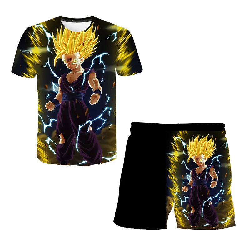 

New 3d Dragonball Z Kids T-shirt Print Boys Clothes Children 2021 Summer Tops Hot Japan Cartoon Animation Kids Clothes 3T-14 Yea