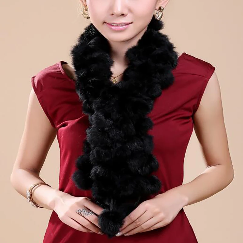 2020 зимний женский шарф из натурального меха натуральный мех кролика Рекс шарфики