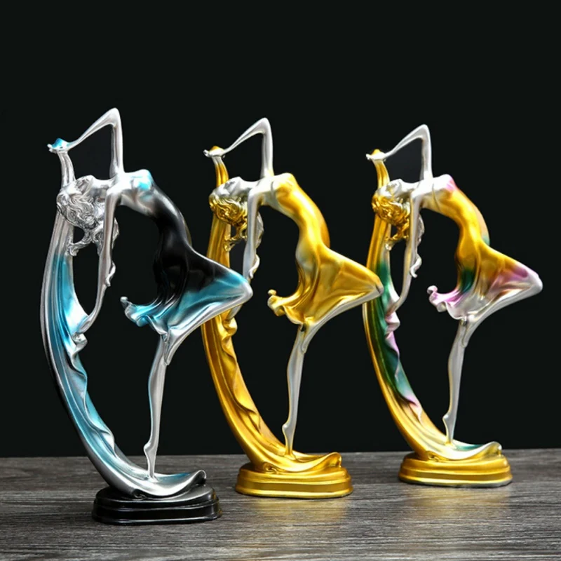 Смола движения танцор Statu Коллекционная лепная фигурка домашний офис украшение