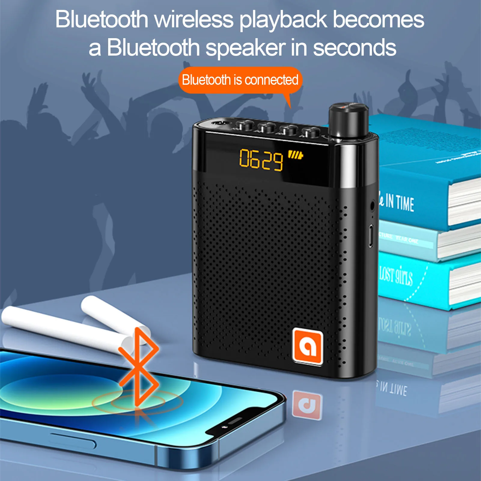 МегаФон портативный усилитель голоса микрофон для учителя громкий динамик с MP3