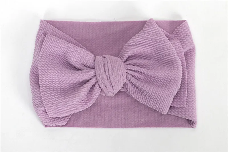 light purple Повязка на голову с бантом для маленьких девочек, повязка на голову с бантиком, повязка на голову для новорожденных девочек - Цвет: light purple