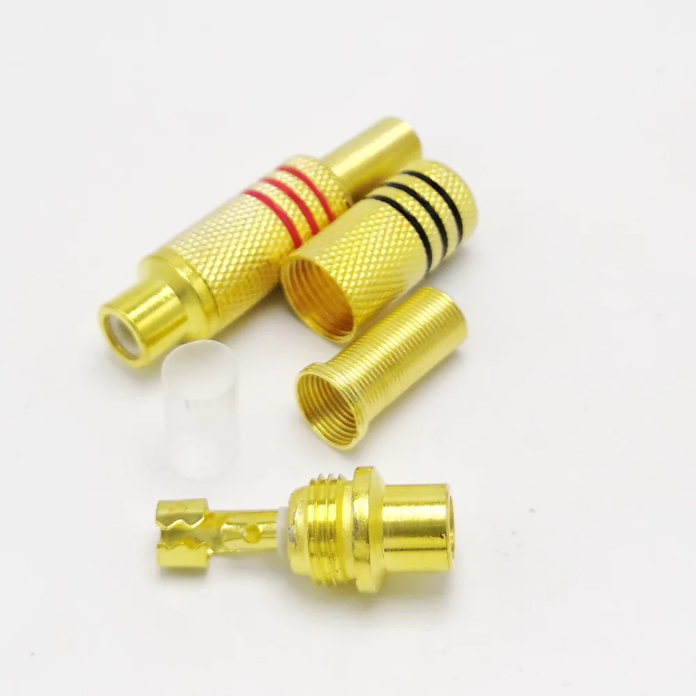 Позолоченный красный и черный RCA гнездо гнездовой разъем 10 шт./лот|socket stand|socket