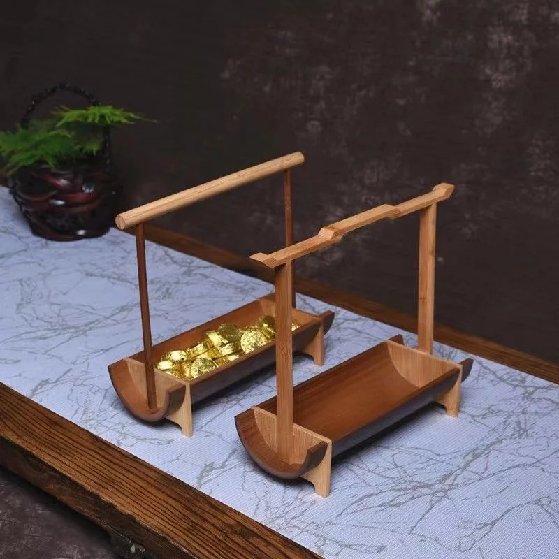 

Retro bamboo tea tray ried fruit plate bamboo snack tray