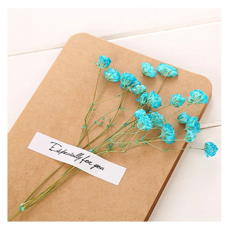 

Dry flower greeting card retro blank small card mother's day thank you thanksgiving blessing card creative diy birthday card