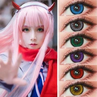 2pcs 1pair  Yearly Halloween Color Contact Lenses Love Words Series Anime Lenses Cosplay Cosmetics Lentillas Color Para Ojos