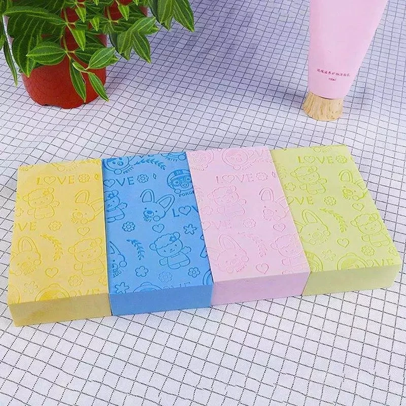 

Bath Sponge Dead Skin Remover Brushs Cartoon Print Cleaning Shower Absorb Water Sponge Wipe Children Baby Bath Tools Bathroom