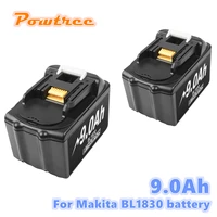 powtree 18v 9000mah replacement for makita bl1815 bl1820 bl1830 18v lxt lithium ion cordless battery