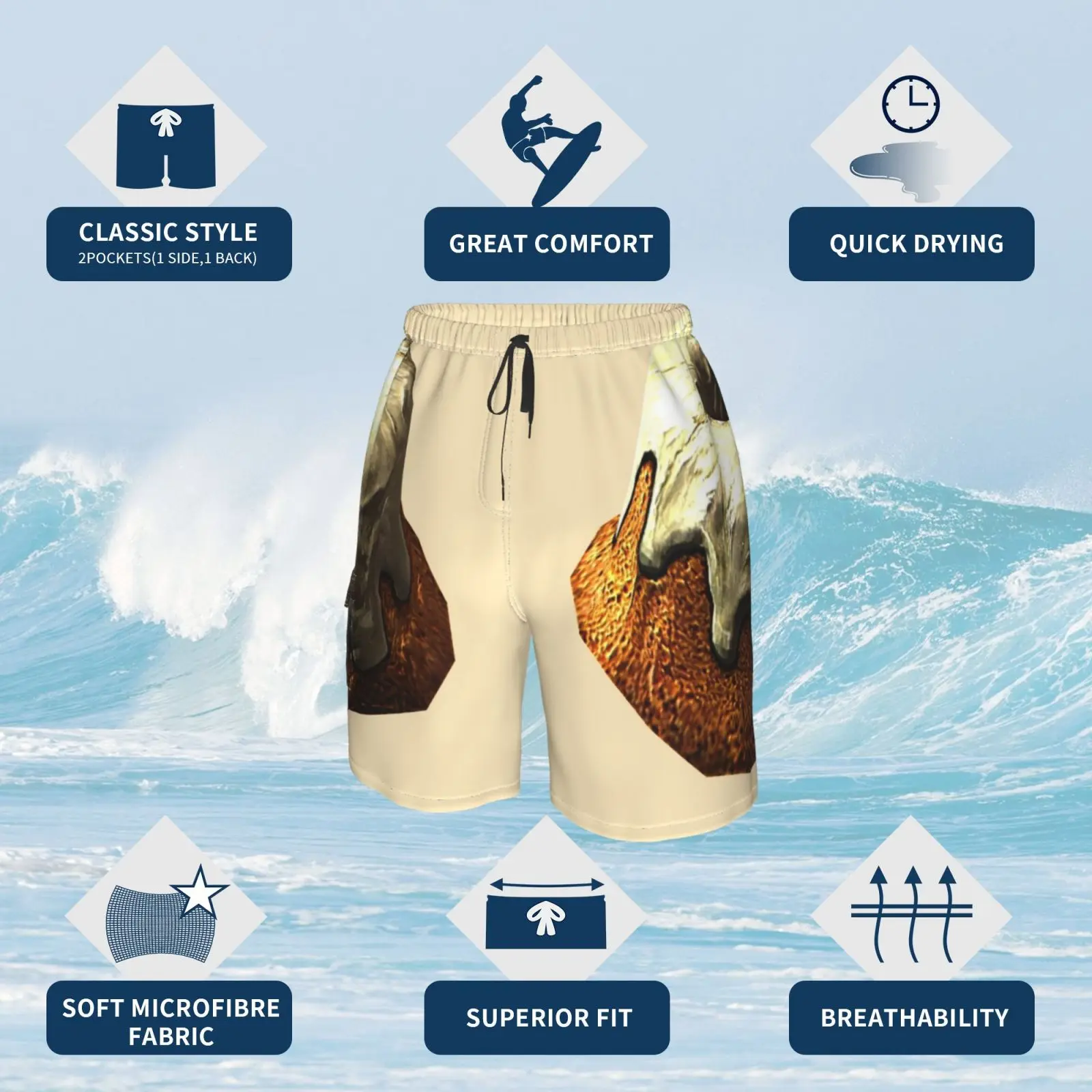 Сладкий рулон! Пляжные шорты мужские пляжные одежда для плавания Skyrim Свиток