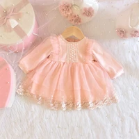 girls wedding dress baby girls christening dresses for party occasion embroidery lace kids baby girl birthday dress 0 2y