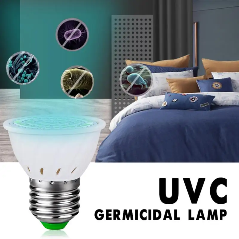E27 бактерицидная лампа UVC УФ-лампа стерилизатор светодиодная для дезинфекции GU10