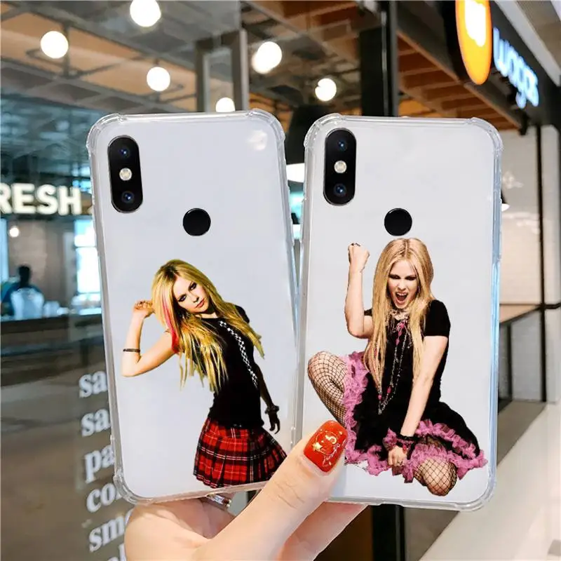 

Avril Lavigne famous singer Phone Case Transparent for xiaomi Redmi note k 7 6 40 9 6 5 10 11 A T se pro lite ultra