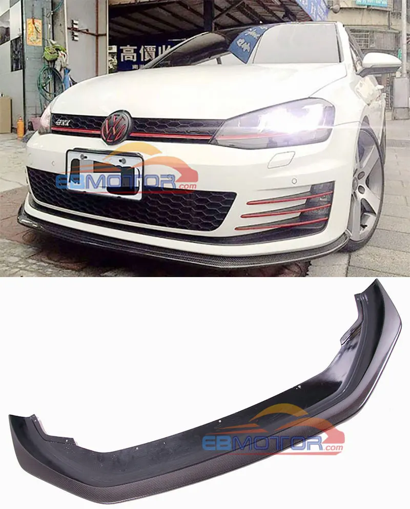 Передний бампер из углеродного волокна нижний спойлер для Golf 7 GTI MK7 MK 2014UP V092 |