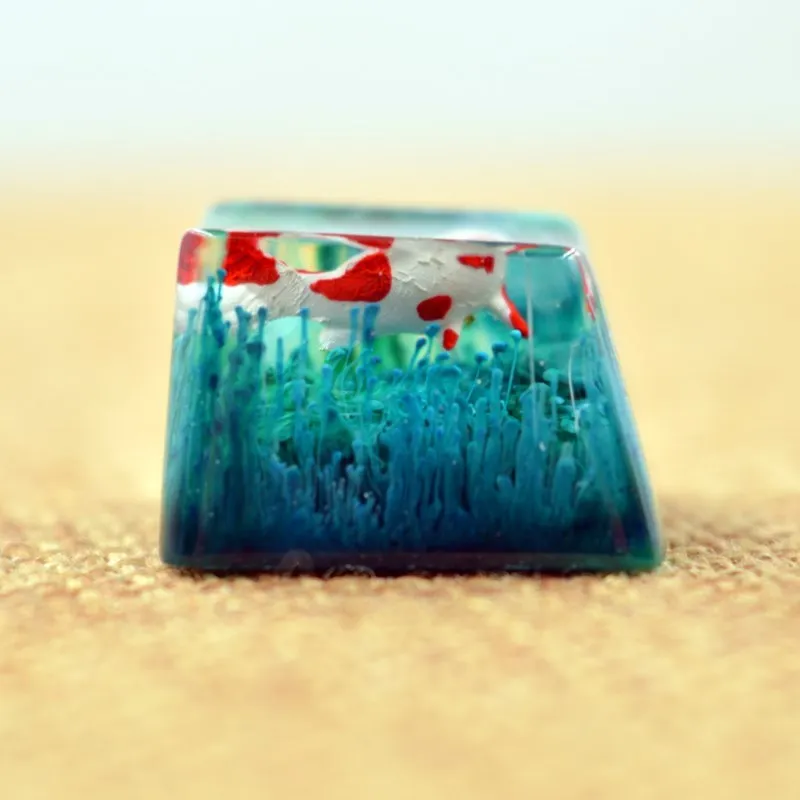 

1 pc handmade Koi fish resin key cap for MX switches mechanical keyboard creative customized backlit keycap