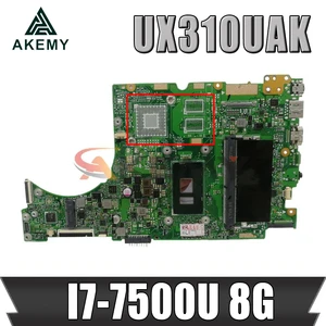 ux310uv original mainboard for asus ux310ua ux310uak ux310u uma with 8gb ram i7 7500u laptop motherboard free global shipping