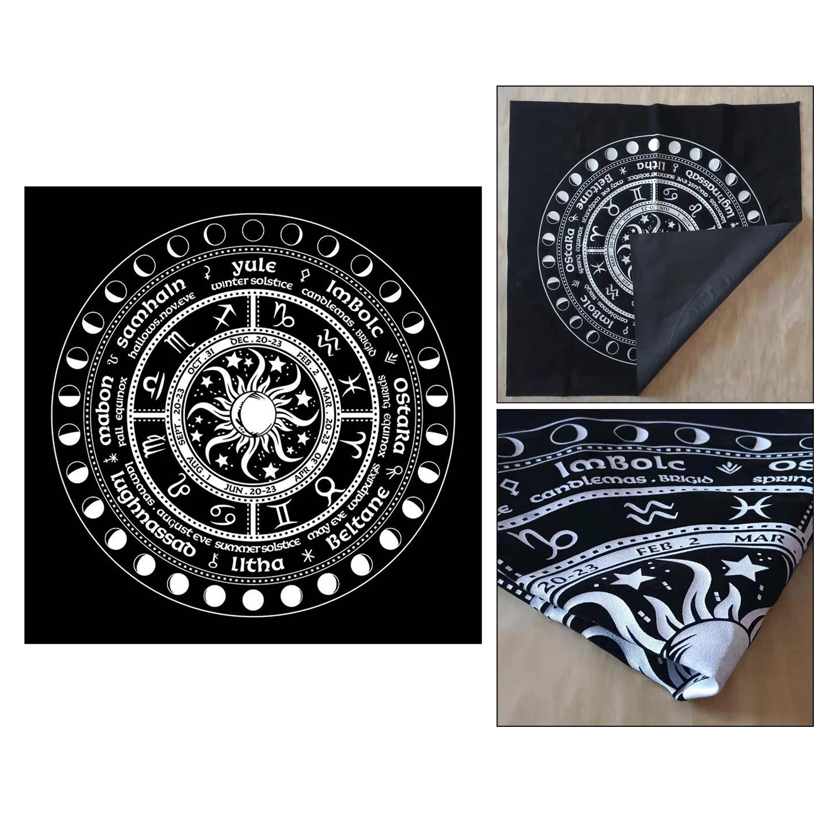 

Tarot Card Table Cloth 60x60cm Retro Cards Special Tablecloth Board Game