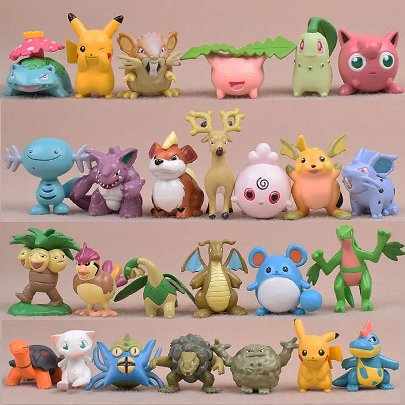 TAKARA TOMY 13 шт./компл. 5 см Totodile Geodude Pidgeot Chikorita Pikachu Pokemon фигурка Коллекционная модель