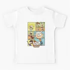 Детская футболка с принтом громкого дома, новая летняя модная детская футболка, мультяшная футболка в стиле Харадзюку, Милая футболка для девочек и мальчиков, топы, футболки