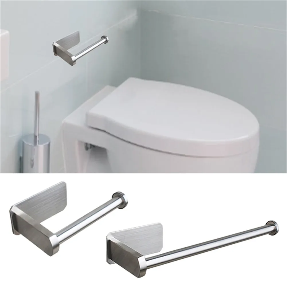 

Bathroom Tissue Towel Accessories Rack Holder Kitchen Roll Paper Accessory Wall Mount Toilet Paper Holder Stainless Towel Rack