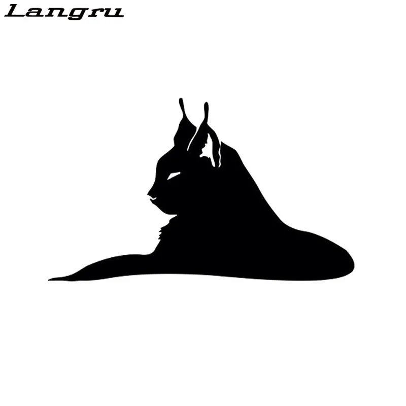Langru Elegante Gato Rosto Porta Do Carro Adesivos de Vinyl Bonito Decoracao автомобильные аксессуары Jdm|Наклейки