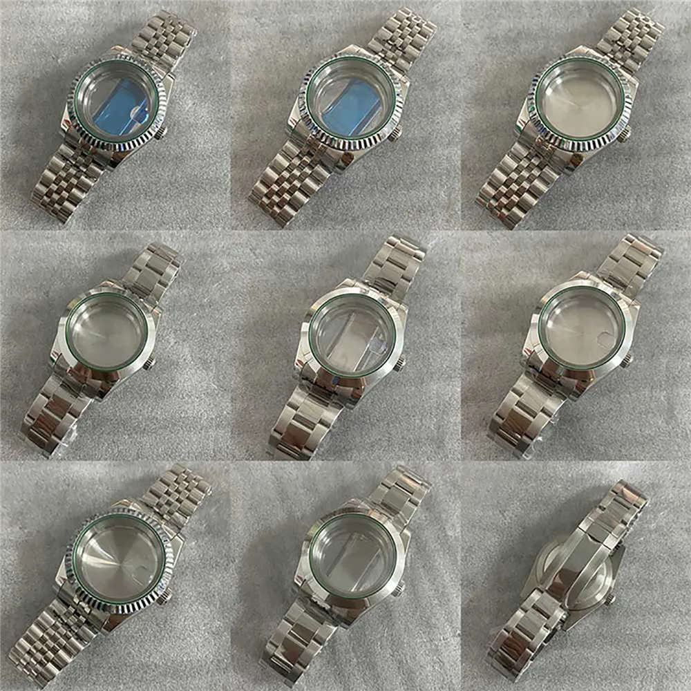 39MM Sapphire Glass Watch Case + Strap for NH35/NH36 Movement Accessories