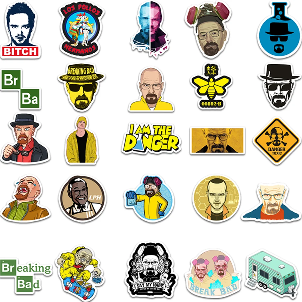 50 шт. американская драма чехол с принтом во все тяжкие Стикеры Креативный дизайн