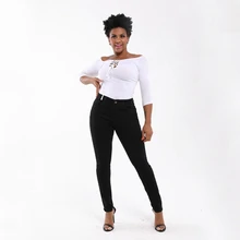 Jeans for Women mom Jeans Mid Waist Jeans Woman High Elastic plus size Stretch Jeans female washed denim skinny pencil pants