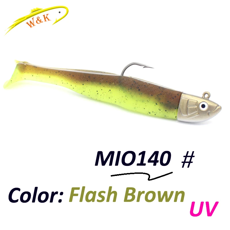 Brown 140 28 г Джиги с 12 см набор мягкой приманки в 45 г 14 см плавающие приманки для walleye бас лодка рыболовные приманки и весло Мягкая приманка с хвостом комплект Shad - Цвет: Brown 140