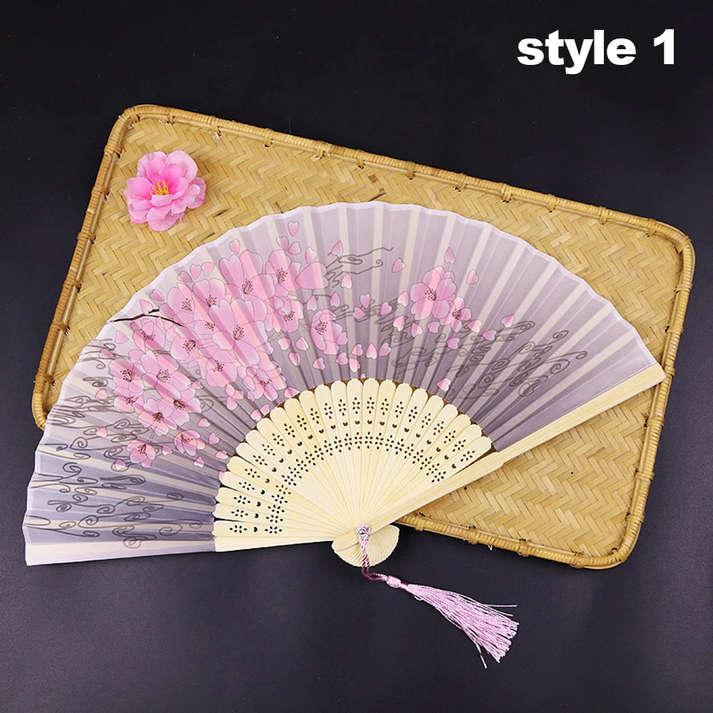 Шелковый Вентилятор Китайский Японский стиль Складной вентилятор украшение для