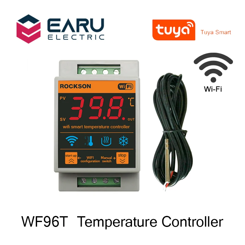 

WIFI Smart Temperature Controller Thermostat Digital Remote Control TRV Boiler Heating Cooling Timer Alarm by Tuya Smart Life