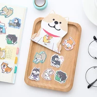 creative cute shiba inu dog sticker bag bagged granule bag husky diy decorative techo sticker