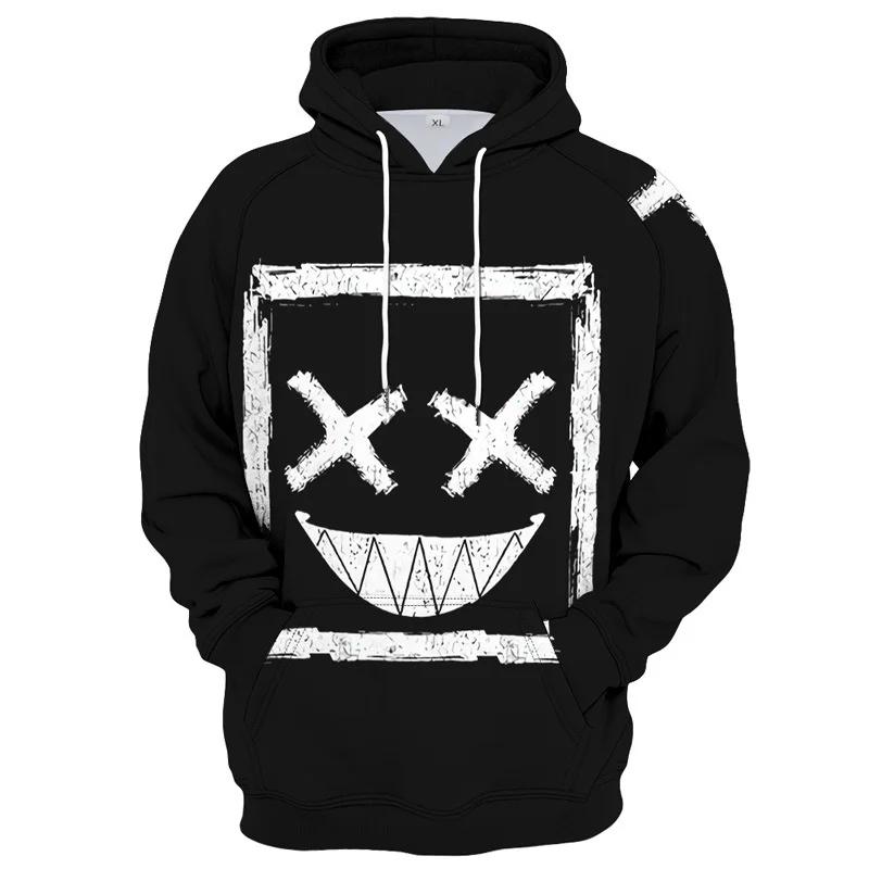 

Autumu XXOO Joker Smiley Pressure Hoodies Men Funny smiles Face pattern Sweatshirt Street Casual Harajuku Style Men's clothing