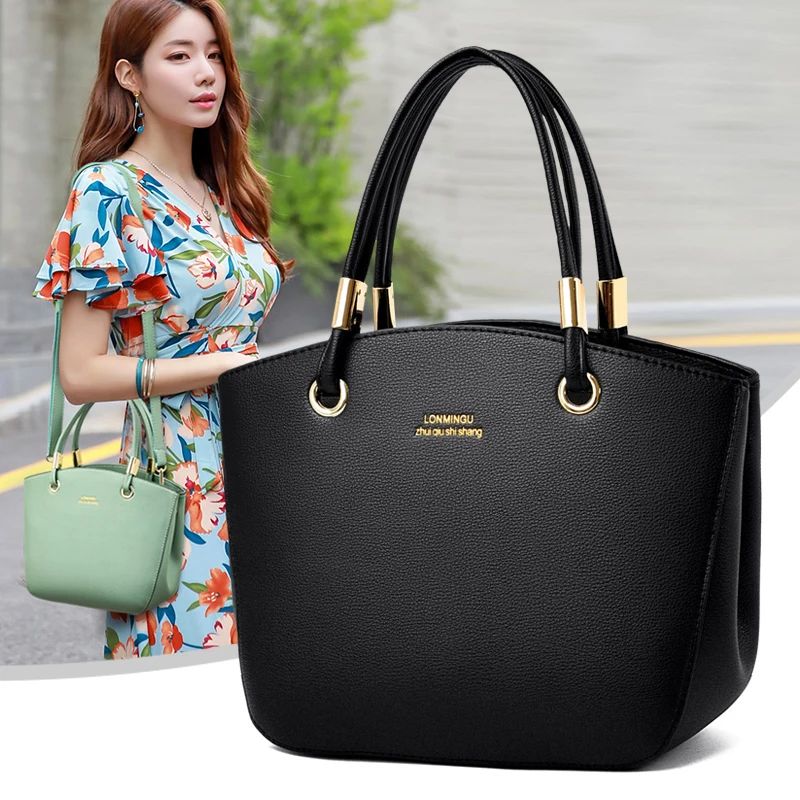 

100% Genuine Leather Handbag Famous Designer Brand Bag For Women 2021 New Luxury Handbags Fashion Black Ladies Cow Leather Bag