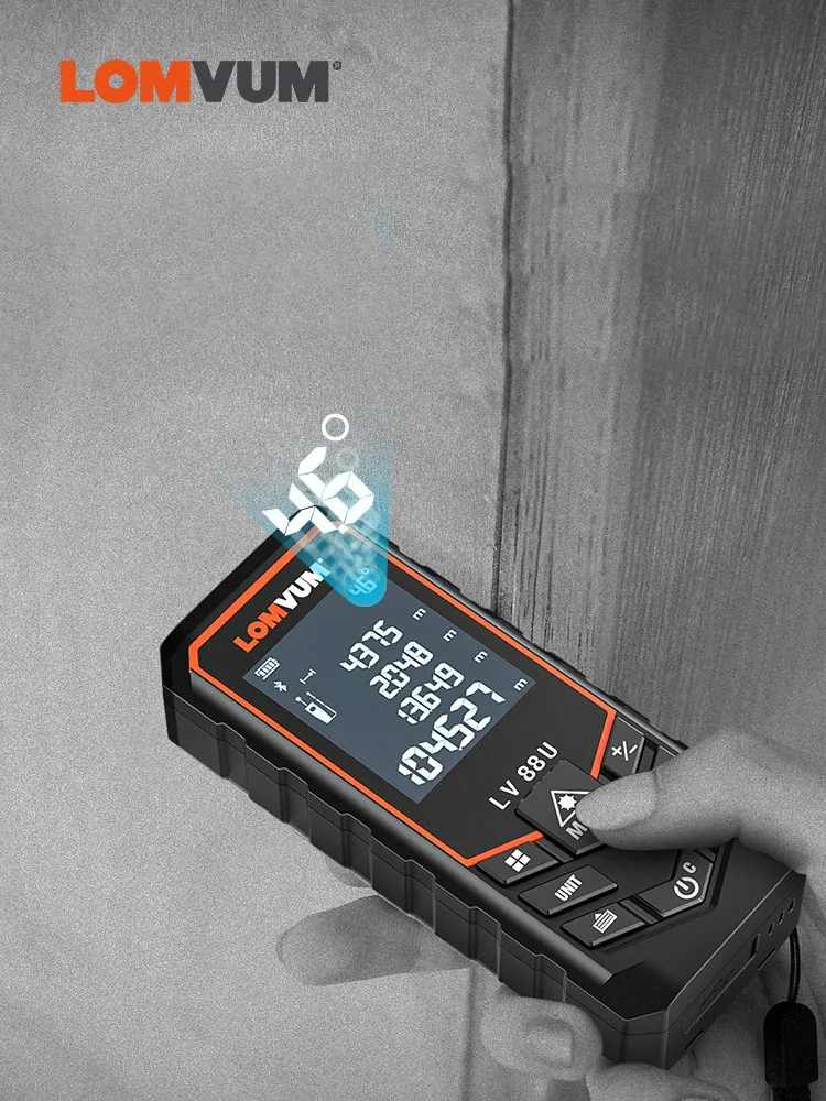 LOMVUM лазерный дальномер 50 м 80 100 120 Мини Bluetooth ленточный USB Diastimeter измерение |