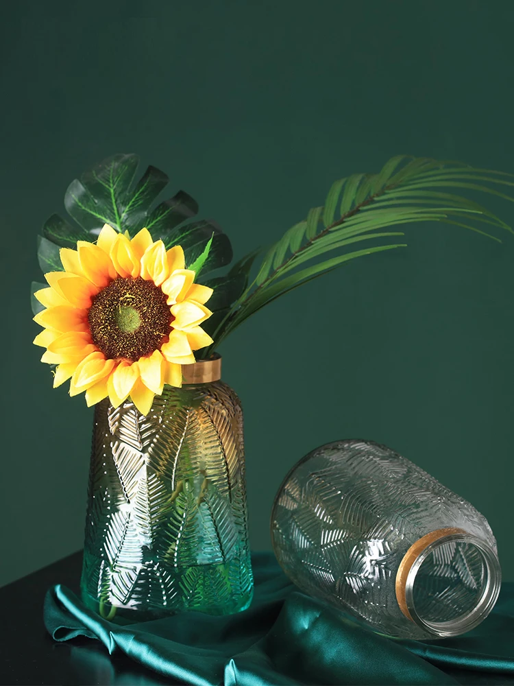 

Flower Vase Home Decoration Vase For Flower Glass Vase Home Decoration Accessories Modern Wedding Gold Vase Transparent Tabletop