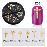 3ddiy golden rhinestone beads nail stickers irregular color mixing niziquan metal circle nail art nail art accessories