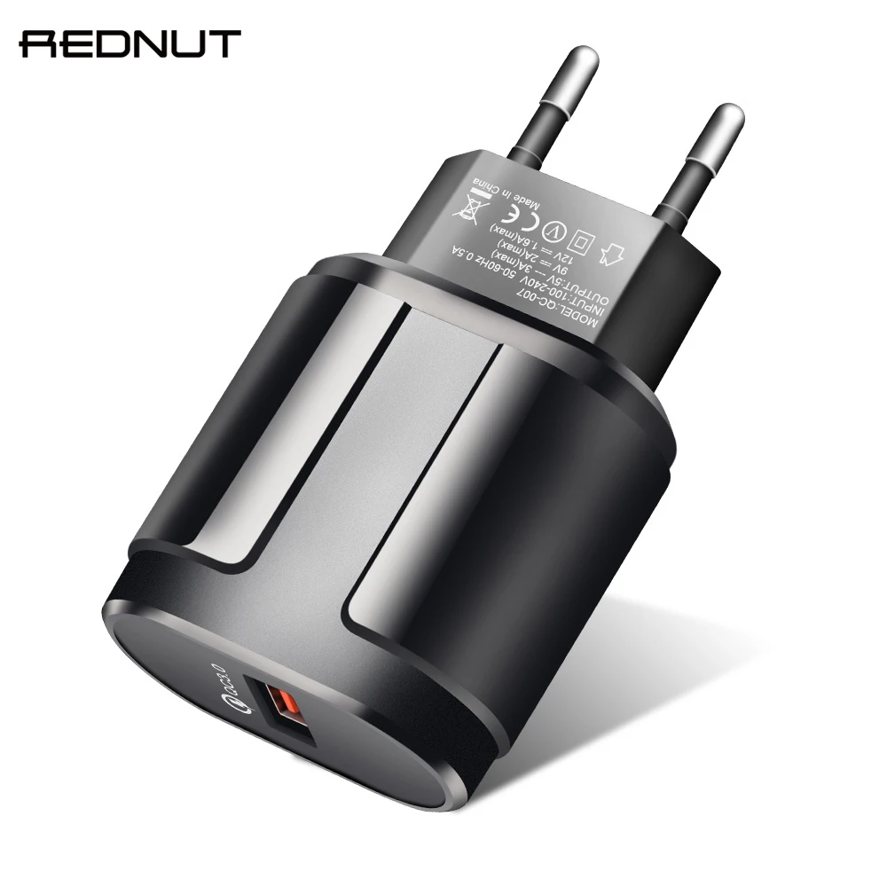 REDNUT Quick Charge 3 0 портативное 18 Вт QC 4 быстрое зарядное устройство Rednut usb для