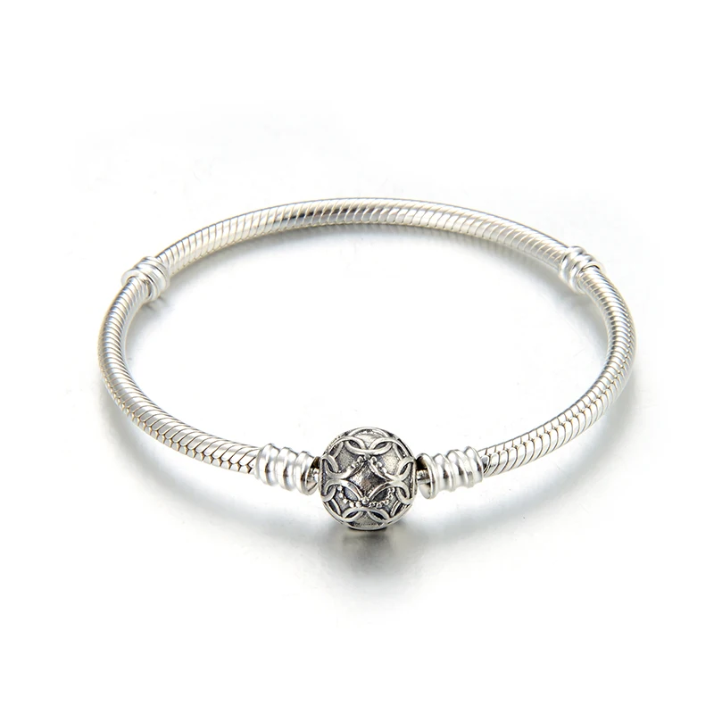 Оригинальные браслеты на основе змеиной цепи Аутентичные из 925 пробы серебра для